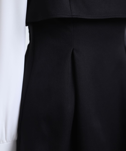 夢展望(ユメテンボウ)の「【ZOZO限定】セットアップ風プチハイドッキングワンピース【大きいサイズ有り】(ワンピース・レディース・グレー/ネイビー/ブラック/チェック・M-L/LL~3L/L~LL)」の13枚目の写真
