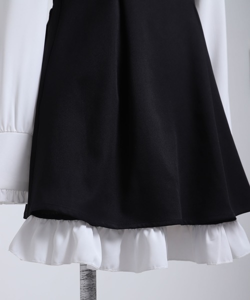 夢展望(ユメテンボウ)の「【ZOZO限定】セットアップ風プチハイドッキングワンピース【大きいサイズ有り】(ワンピース・レディース・グレー/ネイビー/ブラック/チェック・M-L/LL~3L/L~LL)」の15枚目の写真
