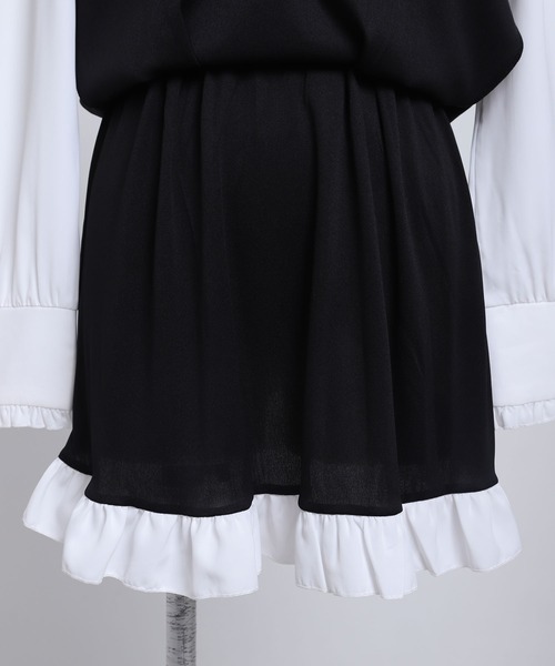 夢展望(ユメテンボウ)の「【ZOZO限定】セットアップ風プチハイドッキングワンピース【大きいサイズ有り】(ワンピース・レディース・グレー/ネイビー/ブラック/チェック・M-L/LL~3L/L~LL)」の16枚目の写真