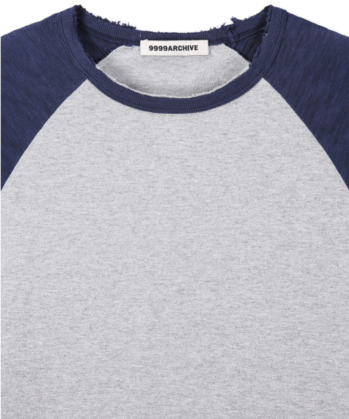 9999ARCHIVE(9999アーカイブ)の「エコー スラブ ラグラン 長袖(Tシャツ/カットソー・メンズ・ライトグレー・SMALL/MEDIUM/LARGE)」の4枚目の写真