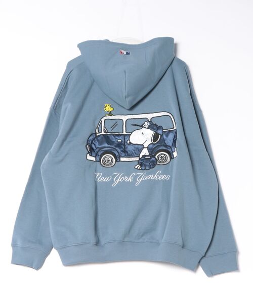 PEANUTS(ピーナッツ)の「【PEANUTS/ピーナッツ】【ユニセックスデザインでリンクコーデにも◎】MLB×PEANUTS 裏起毛ジップパーカー 保温 キャラクター ドジャース ヤンキース ホワイトソックス(パーカー・メンズ・ベージュ系その他3/ブラック系その他3/ブルー系その他2/グレー系その他2/ブラック系その他/グレー系その他・X-LARGE/LARGE/MEDIUM)」の8枚目の写真