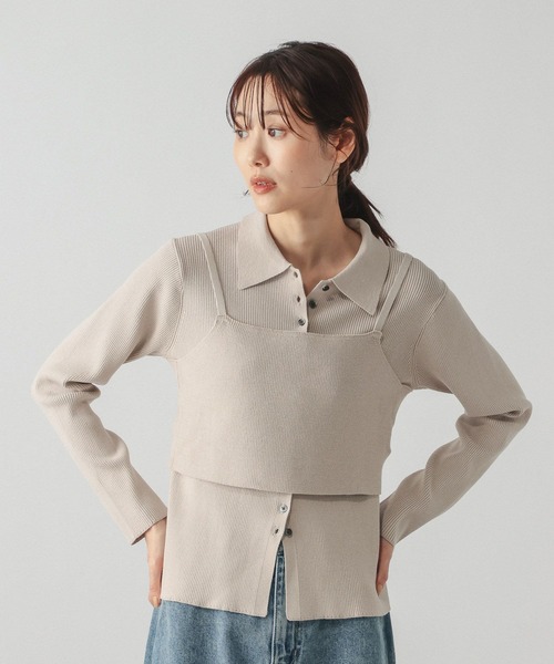 GLOBAL WORK(グローバルワーク)の「アンチピリングなめらかベストセット/1017902(Tシャツ/カットソー・レディース・レッド系その他7/ベージュ系その他3/アイボリー/ブラック・LARGE/MEDIUM)」の1枚目の写真