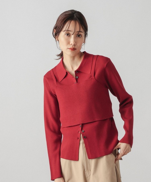 GLOBAL WORK(グローバルワーク)の「アンチピリングなめらかベストセット/1017902(Tシャツ/カットソー・レディース・レッド系その他7/ベージュ系その他3/アイボリー/ブラック・LARGE/MEDIUM)」の4枚目の写真