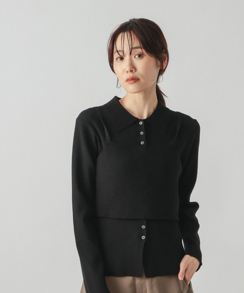 GLOBAL WORK(グローバルワーク)の「アンチピリングなめらかベストセット/1017902(Tシャツ/カットソー・レディース・レッド系その他7/ベージュ系その他3/アイボリー/ブラック・LARGE/MEDIUM)」の2枚目の写真