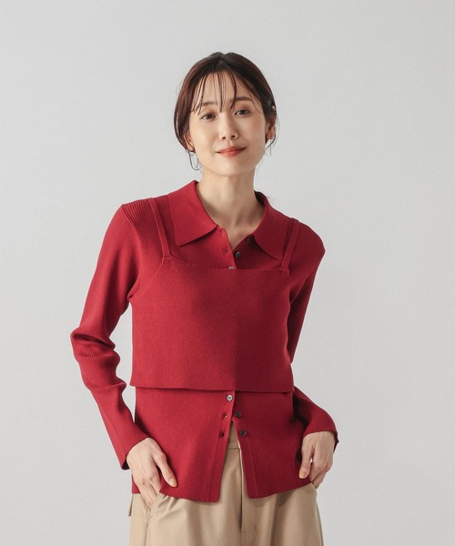GLOBAL WORK(グローバルワーク)の「アンチピリングなめらかベストセット/1017902(Tシャツ/カットソー・レディース・レッド系その他7/ベージュ系その他3/アイボリー/ブラック・LARGE/MEDIUM)」の18枚目の写真