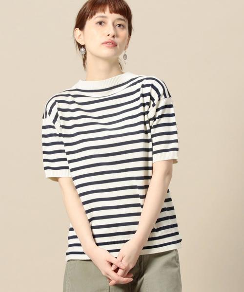 BEAUTY&YOUTH UNITED ARROWS（ビューティーアンドユースユナイテッドアローズ）の「＜Le Tricoteur＞ボーダーニットプルオーバー◆（ニット/セーター・レディース・レッド/ネイビー・36）」の2枚目の写真