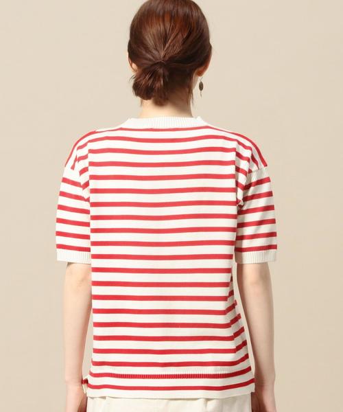 BEAUTY&YOUTH UNITED ARROWS（ビューティーアンドユースユナイテッドアローズ）の「＜Le Tricoteur＞ボーダーニットプルオーバー◆（ニット/セーター・レディース・レッド/ネイビー・36）」の3枚目の写真