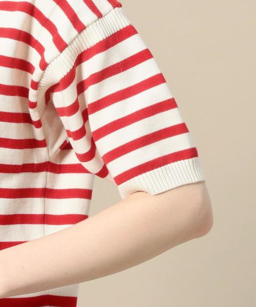 BEAUTY&YOUTH UNITED ARROWS（ビューティーアンドユースユナイテッドアローズ）の「＜Le Tricoteur＞ボーダーニットプルオーバー◆（ニット/セーター・レディース・レッド/ネイビー・36）」の8枚目の写真