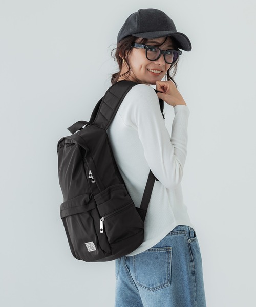 coca（coca）（コカ）の「ママにオススメ！サイドポケット充実のリュックサック（バックパック/リュック・レディース・ブラック/ベージュ/ネイビー/チャコール/カーキ/ブラウン・ONE SIZE）」の22枚目の写真