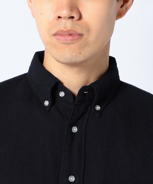 coen(コーエン)の「ワッフルボタンダウンシャツ(シャツ/ブラウス・メンズ・ホワイト/ネイビー・X-LARGE/SMALL/MEDIUM/LARGE)」の5枚目の写真