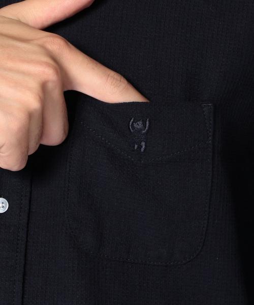 coen(コーエン)の「ワッフルボタンダウンシャツ(シャツ/ブラウス・メンズ・ホワイト/ネイビー・X-LARGE/SMALL/MEDIUM/LARGE)」の8枚目の写真