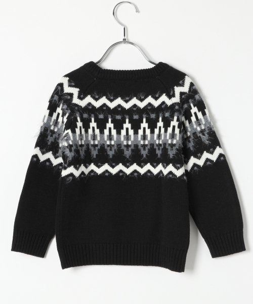 GLOBAL WORK（グローバルワーク）の「【キッズ】ジャガードニットプルオーバー長袖/727124 （ニット/セーター・キッズ・レッド系その他/ブラック系その他・LARGE/SMALL/X-LARGE/MEDIUM）」の3枚目の写真