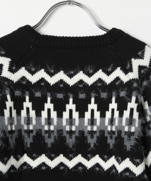 GLOBAL WORK（グローバルワーク）の「【キッズ】ジャガードニットプルオーバー長袖/727124 （ニット/セーター・キッズ・レッド系その他/ブラック系その他・LARGE/SMALL/X-LARGE/MEDIUM）」の8枚目の写真