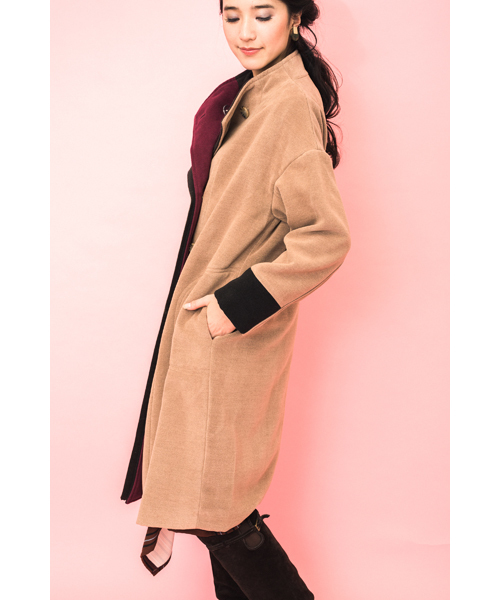 TEVALT（ヴァレット）の「<Titilate valet> 配色カラー　コート（その他アウター・レディース・ホワイト/ブラウン/ブルー・FREE）」の5枚目の写真