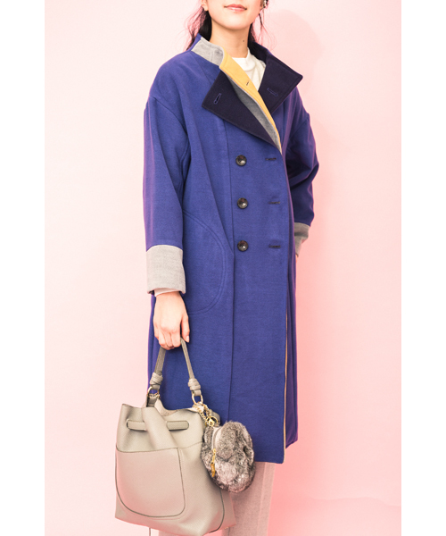 TEVALT（ヴァレット）の「<Titilate valet> 配色カラー　コート（その他アウター・レディース・ホワイト/ブラウン/ブルー・FREE）」の12枚目の写真