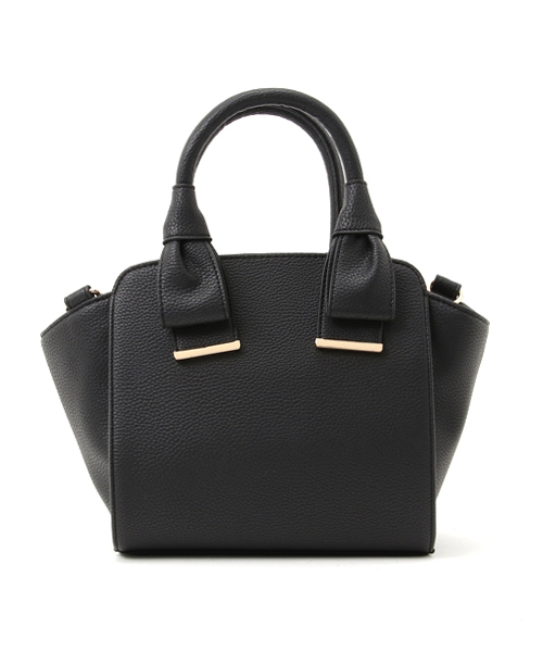 mysty woman（ミスティウーマン）の「リボンハンドルミニトートバッグ（ショルダーバッグ・レディース・アイボリー/ブラック/ピンク・FREE）」の3枚目の写真