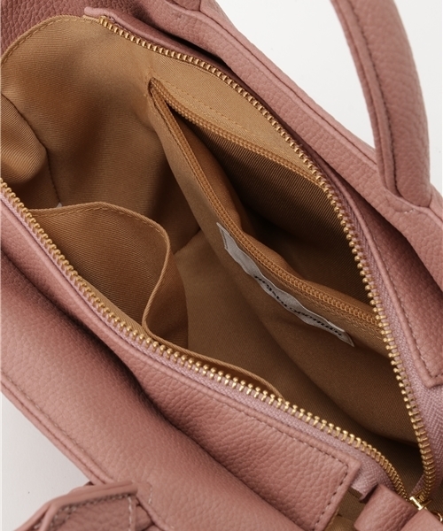 mysty woman（ミスティウーマン）の「リボンハンドルミニトートバッグ（ショルダーバッグ・レディース・アイボリー/ブラック/ピンク・FREE）」の9枚目の写真