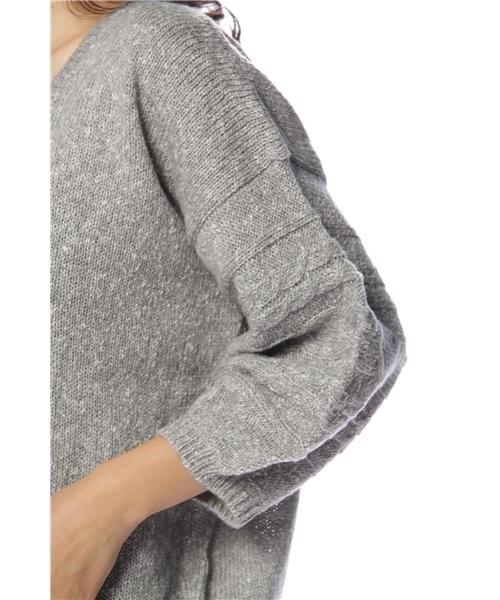 earth music&ecology（アースミュージックアンドエコロジー）の「ｹ-ﾌﾞﾙ袖ﾕﾙ/KT（ニット/セーター・レディース・ライトグレー/ベージュ/ピンク/アイボリー・FREE）」の8枚目の写真