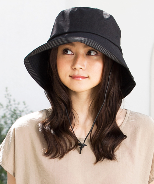QUEENHEAD(クイーンヘッド)の「紐付きフレンチハット(ハット・レディース・ベージュ/ブラック/パープル・FREE/XX-LARGE/X-LARGE)」の1枚目の写真