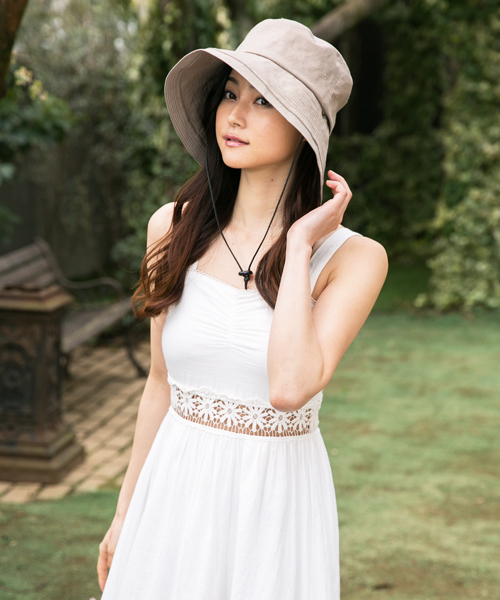 QUEENHEAD(クイーンヘッド)の「紐付きフレンチハット(ハット・レディース・ベージュ/ブラック/パープル・FREE/XX-LARGE/X-LARGE)」の15枚目の写真
