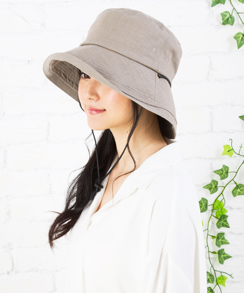 QUEENHEAD(クイーンヘッド)の「紐付きフレンチハット(ハット・レディース・ベージュ/ブラック/パープル・FREE/XX-LARGE/X-LARGE)」の17枚目の写真