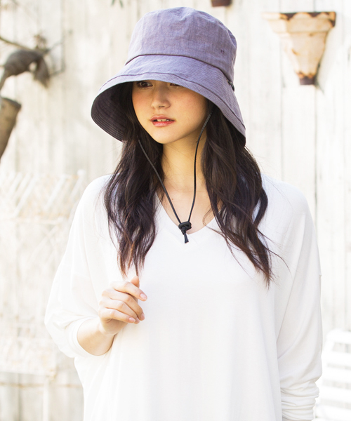 QUEENHEAD(クイーンヘッド)の「紐付きフレンチハット(ハット・レディース・ベージュ/ブラック/パープル・FREE/XX-LARGE/X-LARGE)」の10枚目の写真
