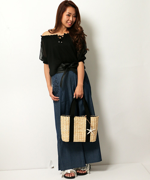 VENCEEXCHANGE（ヴァンスエクスチェンジ）の「シフォンヨウリュウスモック（シャツ/ブラウス・レディース・ホワイト/ブラック/イエロー/オレンジ・MEDIUM）」の8枚目の写真