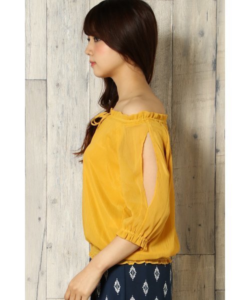 VENCEEXCHANGE（ヴァンスエクスチェンジ）の「シフォンヨウリュウスモック（シャツ/ブラウス・レディース・ホワイト/ブラック/イエロー/オレンジ・MEDIUM）」の15枚目の写真