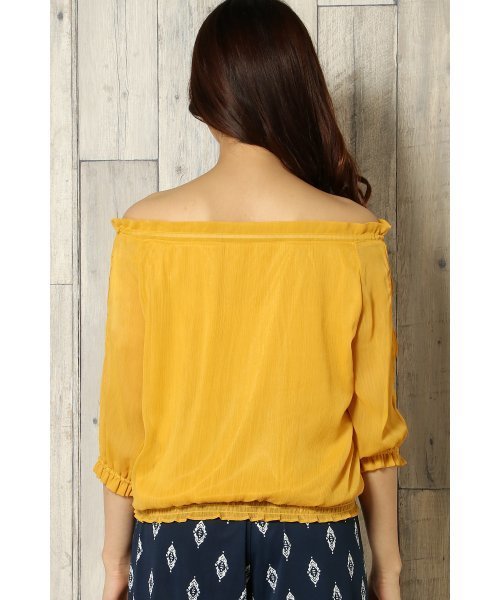 VENCEEXCHANGE（ヴァンスエクスチェンジ）の「シフォンヨウリュウスモック（シャツ/ブラウス・レディース・ホワイト/ブラック/イエロー/オレンジ・MEDIUM）」の9枚目の写真