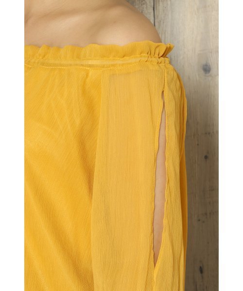 VENCEEXCHANGE（ヴァンスエクスチェンジ）の「シフォンヨウリュウスモック（シャツ/ブラウス・レディース・ホワイト/ブラック/イエロー/オレンジ・MEDIUM）」の10枚目の写真