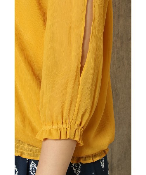 VENCEEXCHANGE（ヴァンスエクスチェンジ）の「シフォンヨウリュウスモック（シャツ/ブラウス・レディース・ホワイト/ブラック/イエロー/オレンジ・MEDIUM）」の11枚目の写真