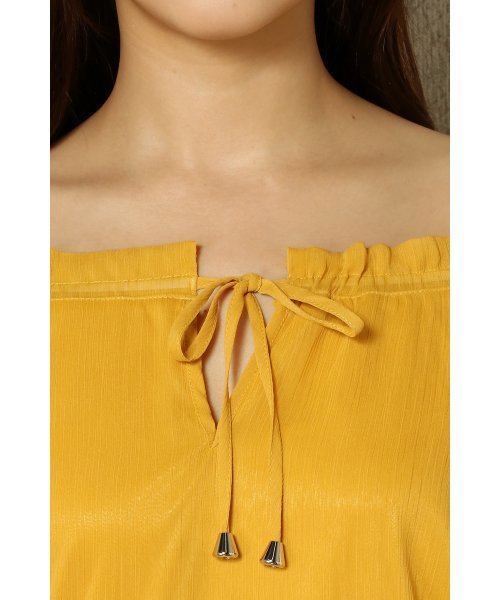 VENCEEXCHANGE（ヴァンスエクスチェンジ）の「シフォンヨウリュウスモック（シャツ/ブラウス・レディース・ホワイト/ブラック/イエロー/オレンジ・MEDIUM）」の13枚目の写真