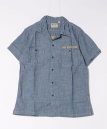 HOUSTON/ シャンブレー刺繍 S/Sシャツ