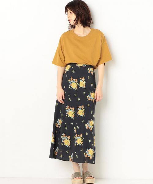 Another Edition（アナザーエディション）の「フラワープリントスカート2 ◆（スカート・レディース・ネイビー/ブラック・フリー）」の6枚目の写真