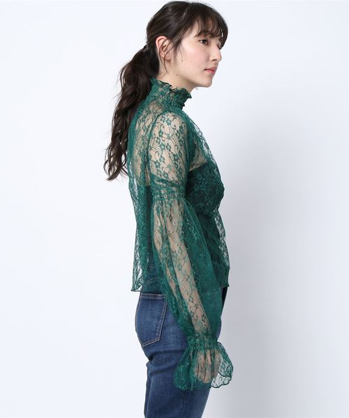 onespo（ワンスポ）の「シャーリングレーストップス（Tシャツ/カットソー・レディース・ホワイト/レッド/ピンク/ダークブルー/グリーン・M）」の6枚目の写真