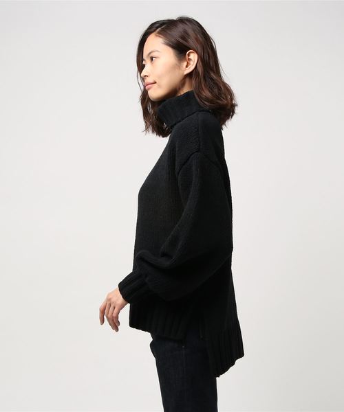 one after another NICE CLAUP（ワンアフターアナザーナイスクラップ）の「モールハイネックビッグニット（ニット/セーター・レディース・ブラック/アイボリー/ブルー系その他/ピンク系その他・FREE）」の18枚目の写真