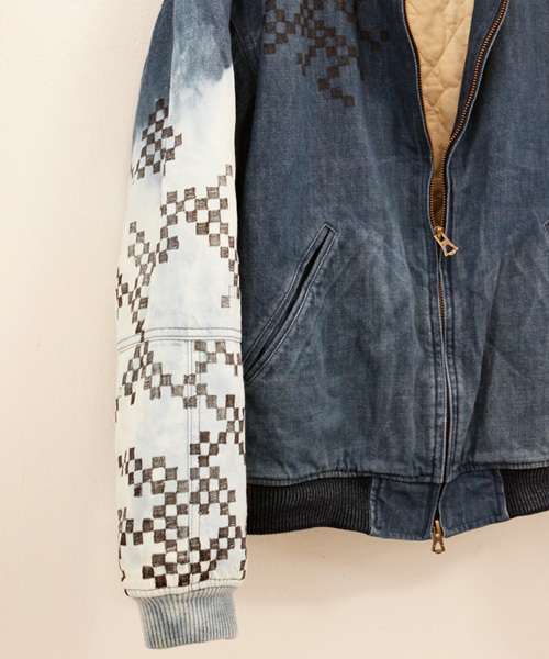 MR.OLIVE(ミスターオリーブ)の「MUU 80'S HAND CHECKER / DROP SHOULDER ZIP UP BLOUSON(ブルゾン・メンズ・インディゴブルー・LARGE/MEDIUM/SMALL)」の10枚目の写真