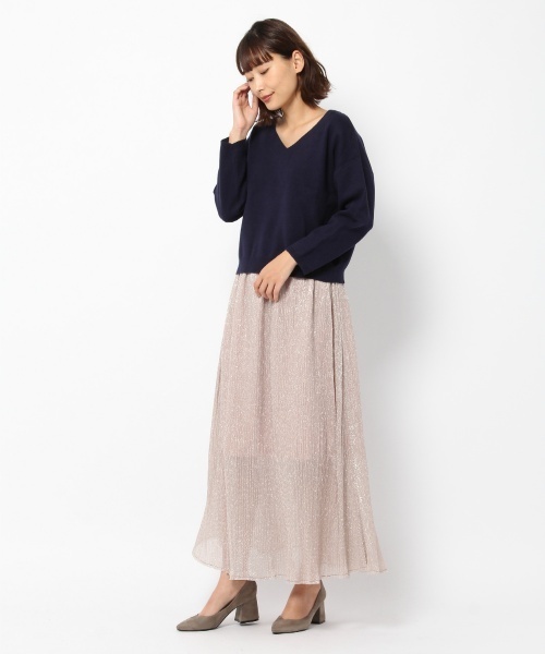 laboratory work（ラボラトリーワーク）の「シルク混ミラノリブニットプルオーバー（ニット/セーター・レディース・ホワイト/杢グレー/ピンク/ネイビー・MEDIUM）」の7枚目の写真