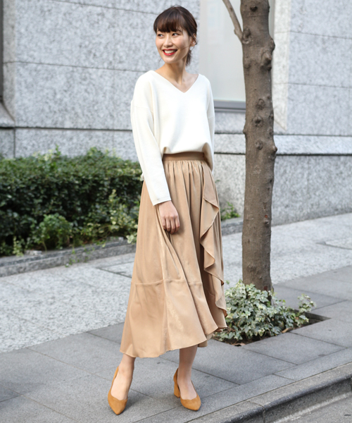 laboratory work（ラボラトリーワーク）の「シルク混ミラノリブニットプルオーバー（ニット/セーター・レディース・ホワイト/杢グレー/ピンク/ネイビー・MEDIUM）」の9枚目の写真