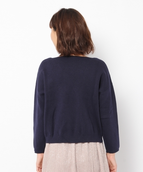 laboratory work（ラボラトリーワーク）の「シルク混ミラノリブニットプルオーバー（ニット/セーター・レディース・ホワイト/杢グレー/ピンク/ネイビー・MEDIUM）」の15枚目の写真