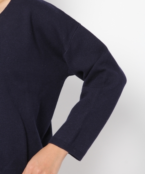 laboratory work（ラボラトリーワーク）の「シルク混ミラノリブニットプルオーバー（ニット/セーター・レディース・ホワイト/杢グレー/ピンク/ネイビー・MEDIUM）」の17枚目の写真