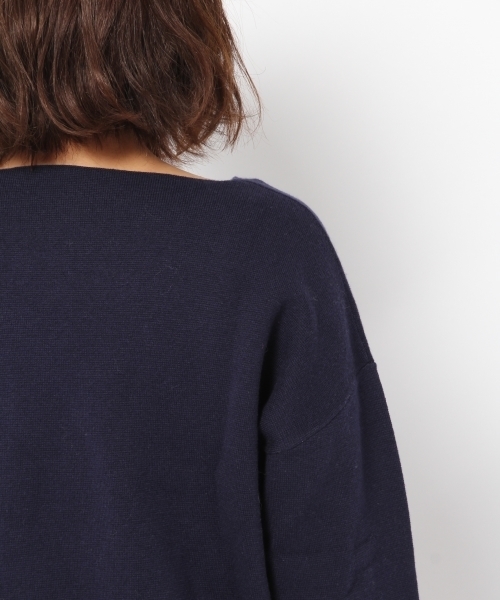 laboratory work（ラボラトリーワーク）の「シルク混ミラノリブニットプルオーバー（ニット/セーター・レディース・ホワイト/杢グレー/ピンク/ネイビー・MEDIUM）」の19枚目の写真