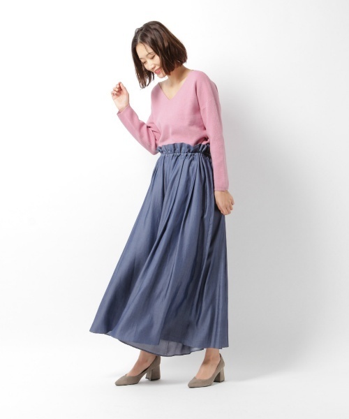 laboratory work（ラボラトリーワーク）の「シルク混ミラノリブニットプルオーバー（ニット/セーター・レディース・ホワイト/杢グレー/ピンク/ネイビー・MEDIUM）」の22枚目の写真