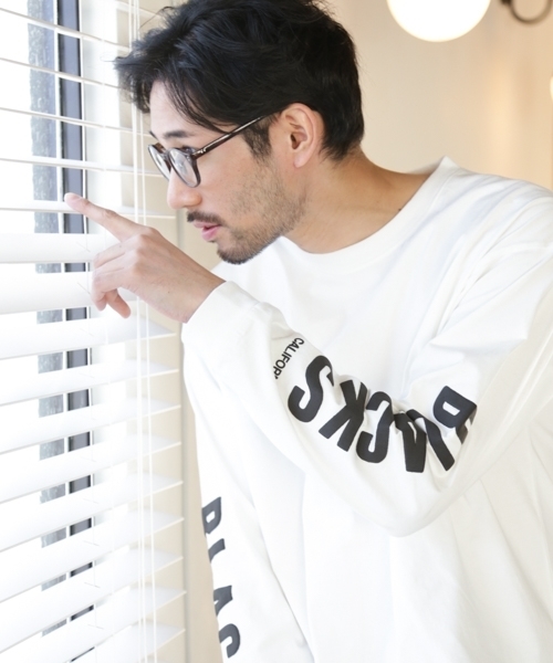 BAYFLOW(ベイフロー)の「【WEB限定アイテム】BAYFLOW/“BLACKS”スリーブロゴ長袖Tシャツ 18SS(Tシャツ/カットソー・メンズ・ホワイト/チャコール・MEDIUM/LARGE/SMALL)」の3枚目の写真