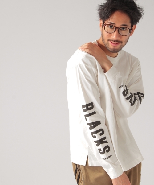 BAYFLOW(ベイフロー)の「【WEB限定アイテム】BAYFLOW/“BLACKS”スリーブロゴ長袖Tシャツ 18SS(Tシャツ/カットソー・メンズ・ホワイト/チャコール・MEDIUM/LARGE/SMALL)」の7枚目の写真
