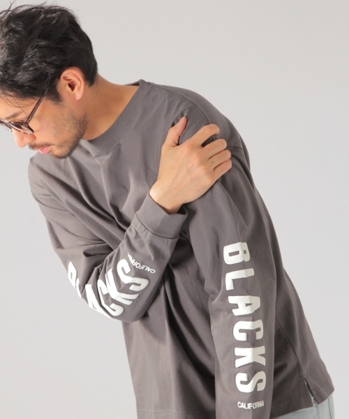 BAYFLOW(ベイフロー)の「【WEB限定アイテム】BAYFLOW/“BLACKS”スリーブロゴ長袖Tシャツ 18SS(Tシャツ/カットソー・メンズ・ホワイト/チャコール・MEDIUM/LARGE/SMALL)」の9枚目の写真