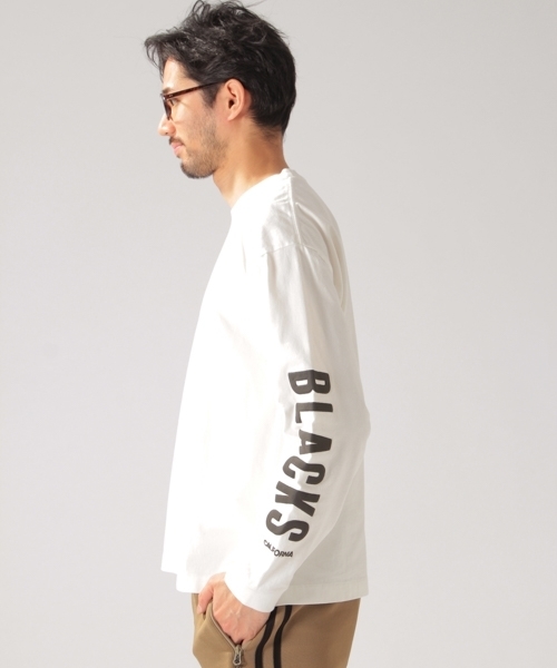BAYFLOW(ベイフロー)の「【WEB限定アイテム】BAYFLOW/“BLACKS”スリーブロゴ長袖Tシャツ 18SS(Tシャツ/カットソー・メンズ・ホワイト/チャコール・MEDIUM/LARGE/SMALL)」の12枚目の写真