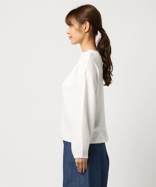 RIVE DROITE(リヴドロワ)の「スリーブコンシャスボートネックニット(ニット/セーター・レディース・ピンク/オフホワイト/イエロー・FREE)」の5枚目の写真