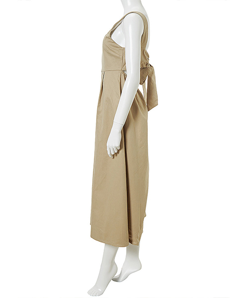 fifth(フィフス)の「バックシャンロングマキシワンピース(ワンピース・レディース・ベージュ/カーキ/ネイビー/グレー・MEDIUM)」の9枚目の写真