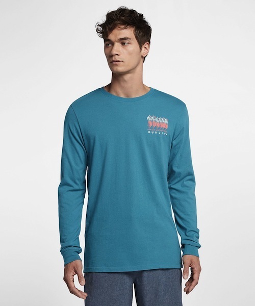 Hurley (ハーレー)の「M HRLY HULA DSTRY TEE LS/ハーレー 長袖 ロンT(Tシャツ/カットソー・メンズ・チャコールグレー/マルーン/ブルー・LARGE/MEDIUM/SMALL)」の1枚目の写真